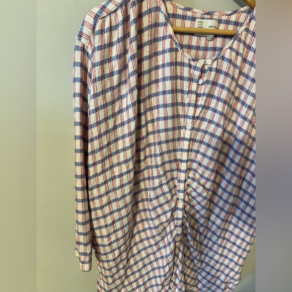 Anthropologie Saturday Sunday Pasture Dress Tunic Plaid Button Up Small - Picture 6 of 11